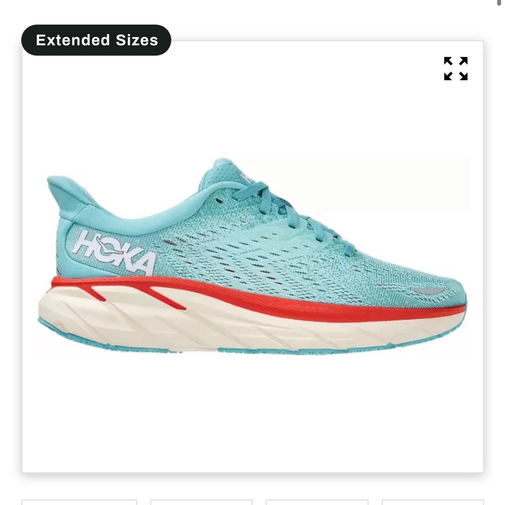HOKA womens clifton 8 running shows size 8.5